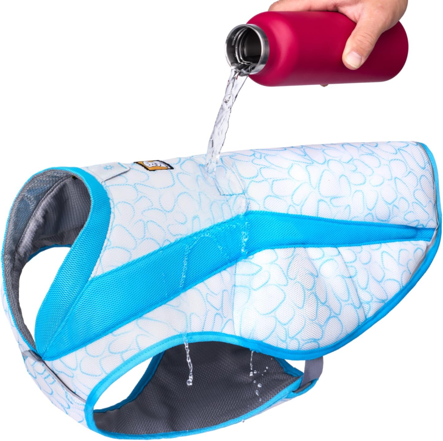 RUFFWEAR Swamp Cooler Hunde-Kuehlweste SPF50+, Biolumin Blue M cm