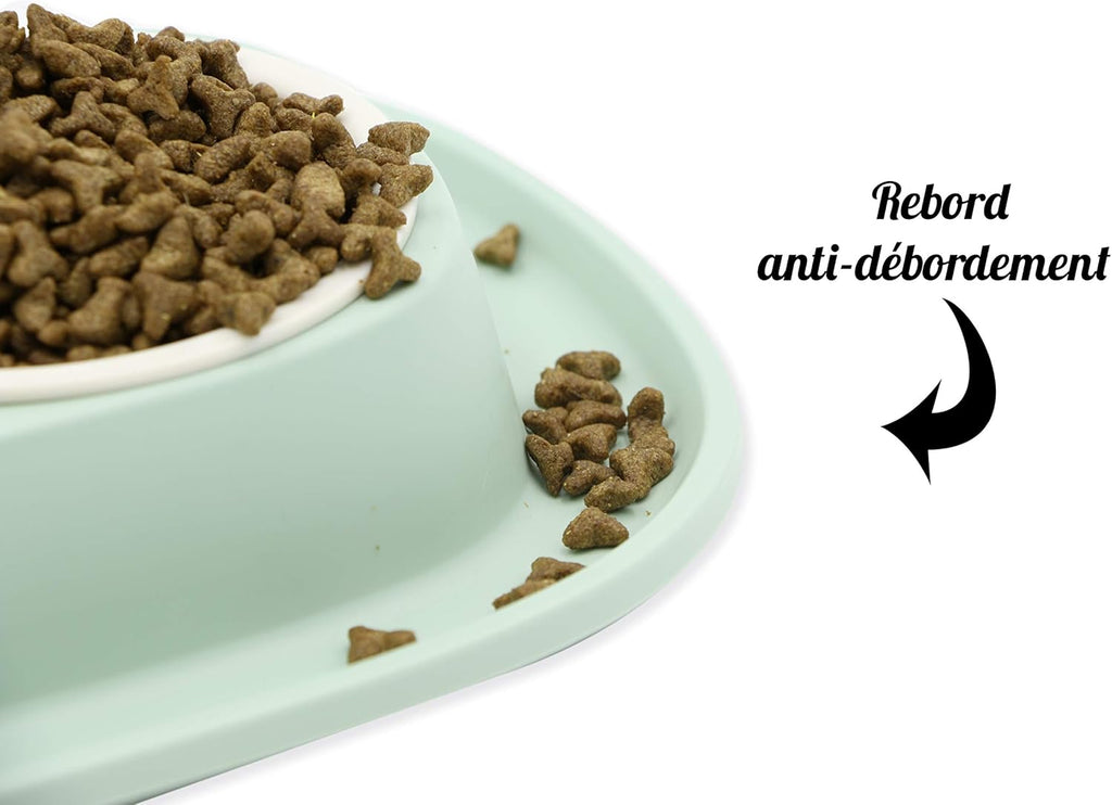 Doppel-Futternapf Hund Katze 2 x 230 ml rutschfest abnehmbar Set