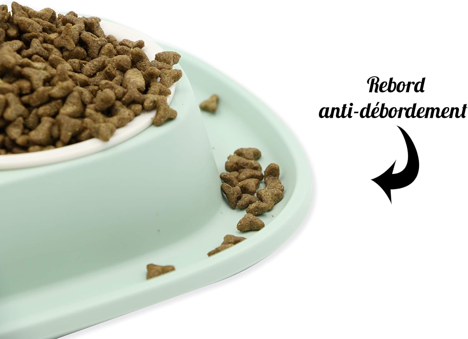 Doppel-Futternapf Hund Katze 2 x 230 ml rutschfest abnehmbar Set
