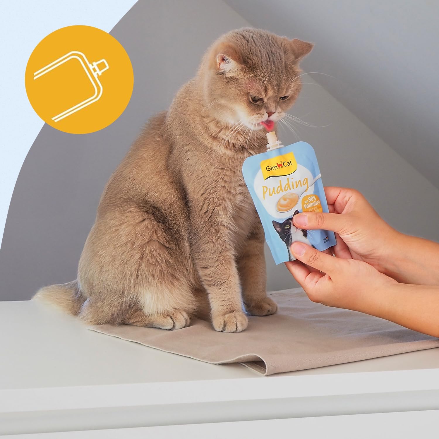GimCat Pudding mit Calcium Katzensnack laktosereduziert Vollmilch