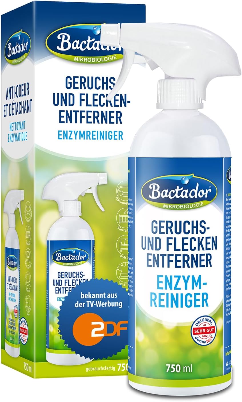 Bactador Enzymreiniger Spray Geruchsentferner fuer Nagerkaefige