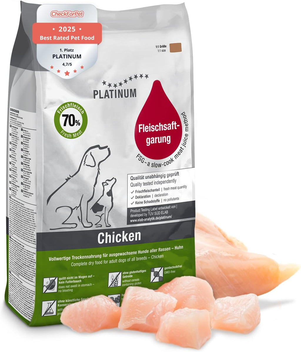 Hundenahrung Adult Chicken 5kg Trockenfutter Fleischsaftgarung nährstoffreich
