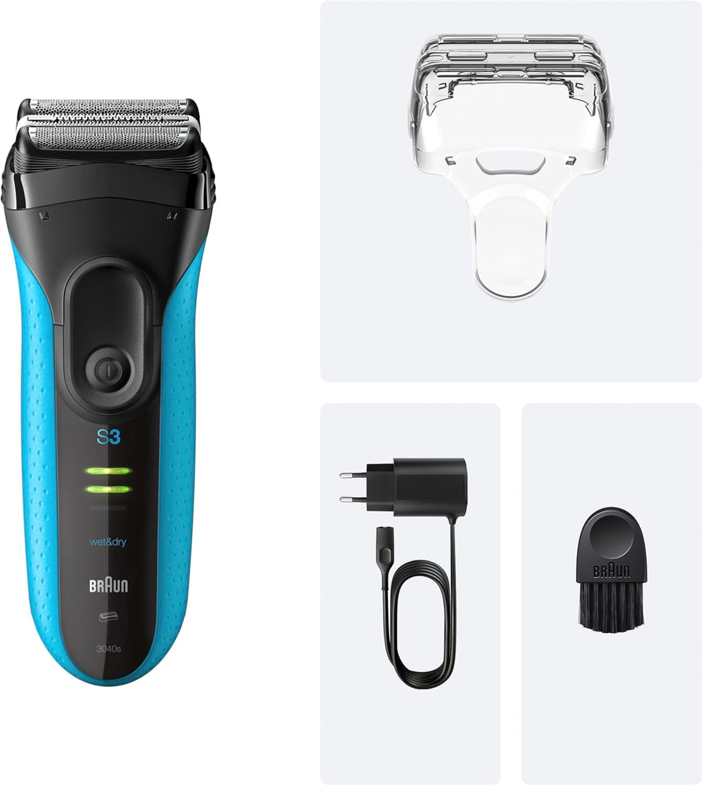 Braun Series 3 Rasierer 3040s elektrisch fuer nass und trockenbetrieb Herren
