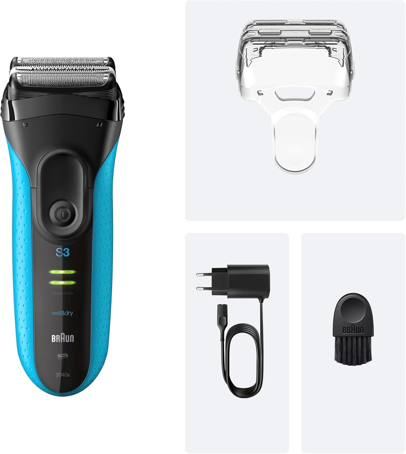 Braun Series 3 Rasierer 3040s elektrisch fuer nass und trockenbetrieb Herren