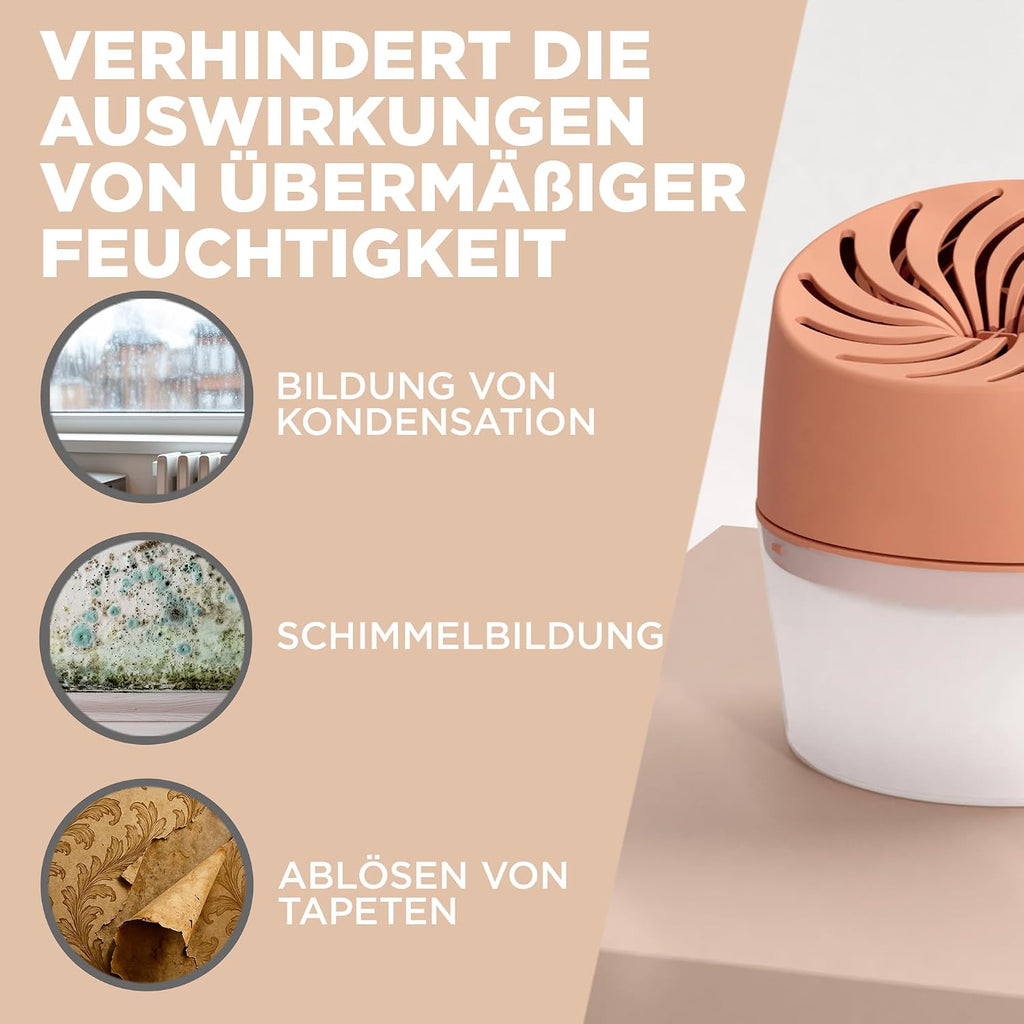 Pattex AERO 360° Luftentfeuchter Peach mit 1 Nachfuelltab Raumluftentfeuchter