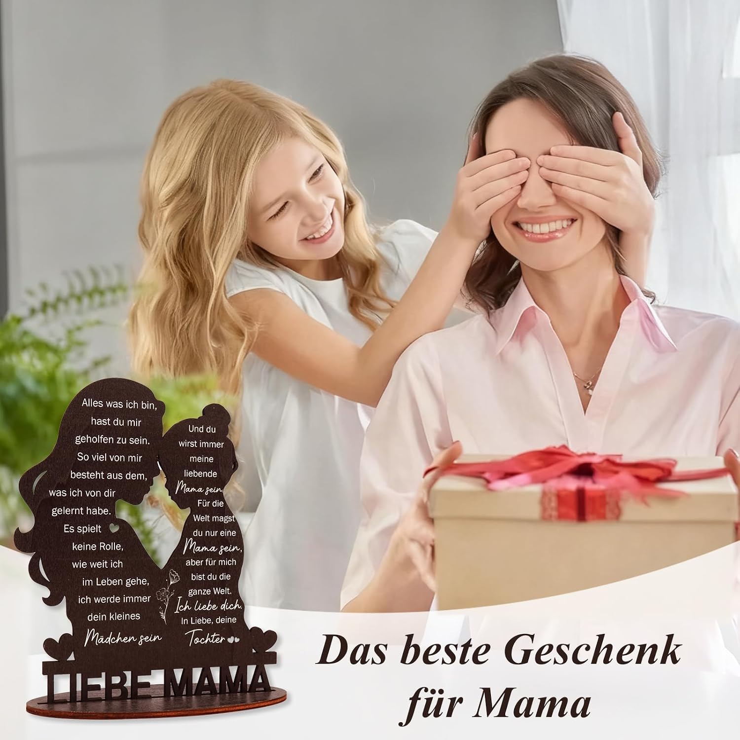 Holzschild LIEBEMAMA verschiedene Farben Muttertagsgeschenk fuer Mama