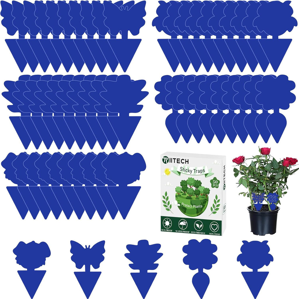 100 x Gelbsticker Trauermueckenfalle klebrig fuer Zimmerpflanzen Schaedlingsbekaempf
