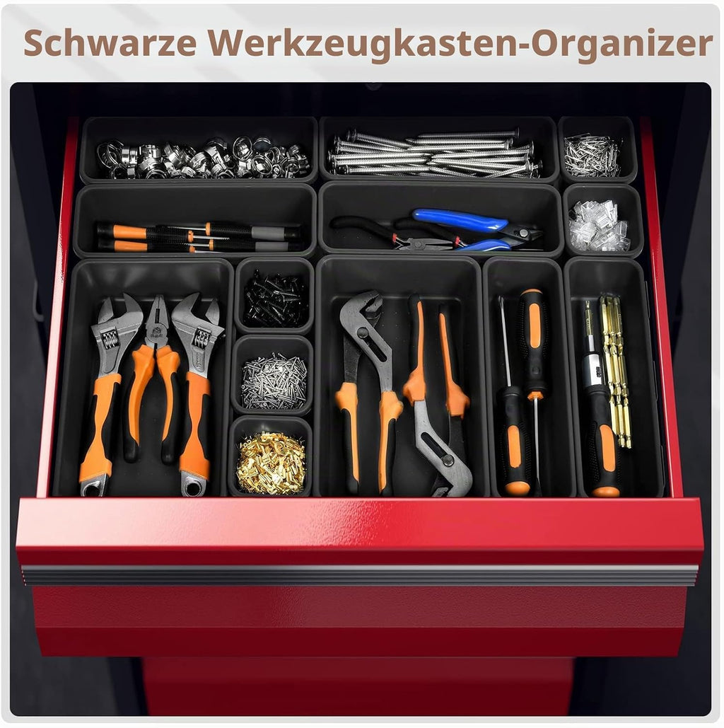 28-tlg. transparenter Schubladen-Organizer Set, 5 Groessen fuer Make-up Bad Buero Kue