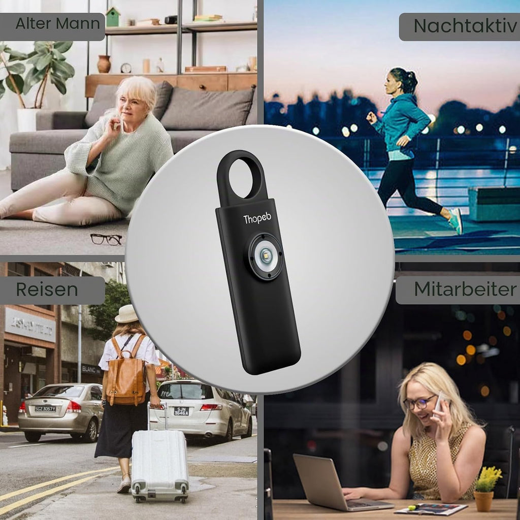 Der Original Persoenlicher Alarm Schluesselanhaenger 130 dB mit LED-Stroboskoplicht