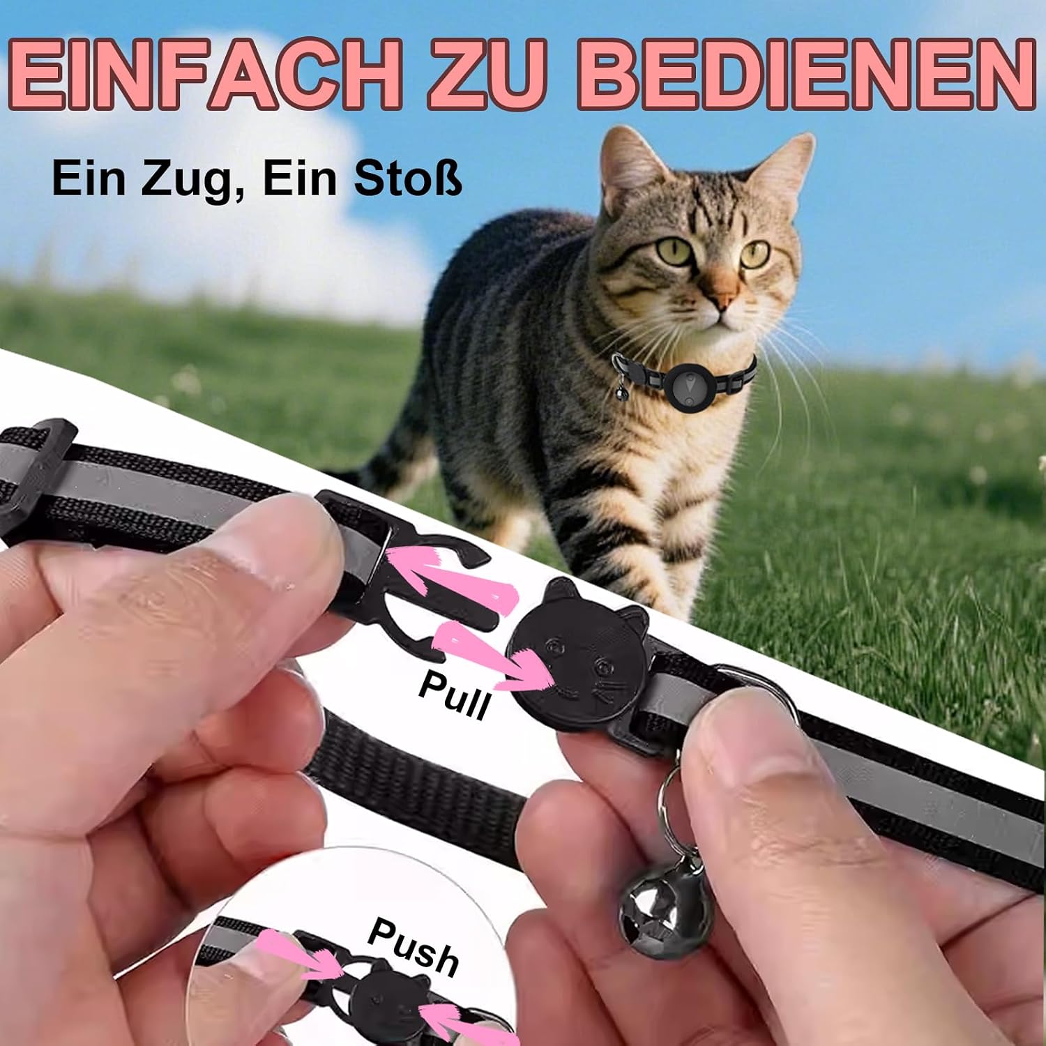 GPS Tracker fuer Katzen ohne Abo mit Echtzeitortung und Aktivitaetsverlauf