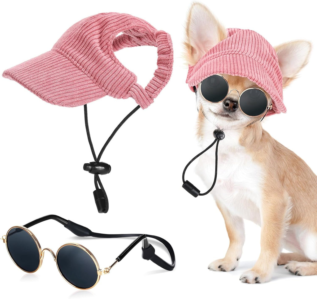 Jadive Hundesonnenhut mit Ohrloechern und Silikonband verstellbar Khaki XS