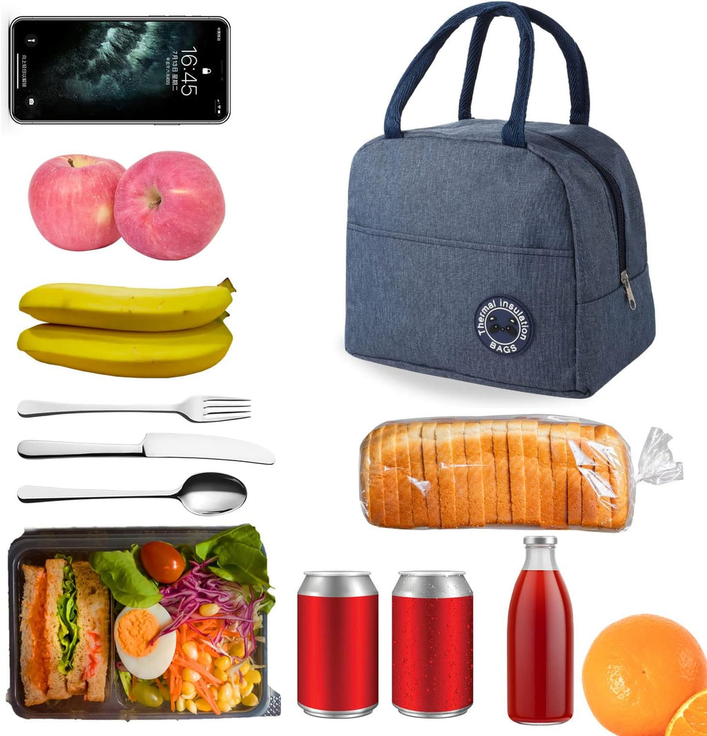Hemiks Kuehltasche klein faltbar Isolierte Lunchtasche fuer Schule Buero