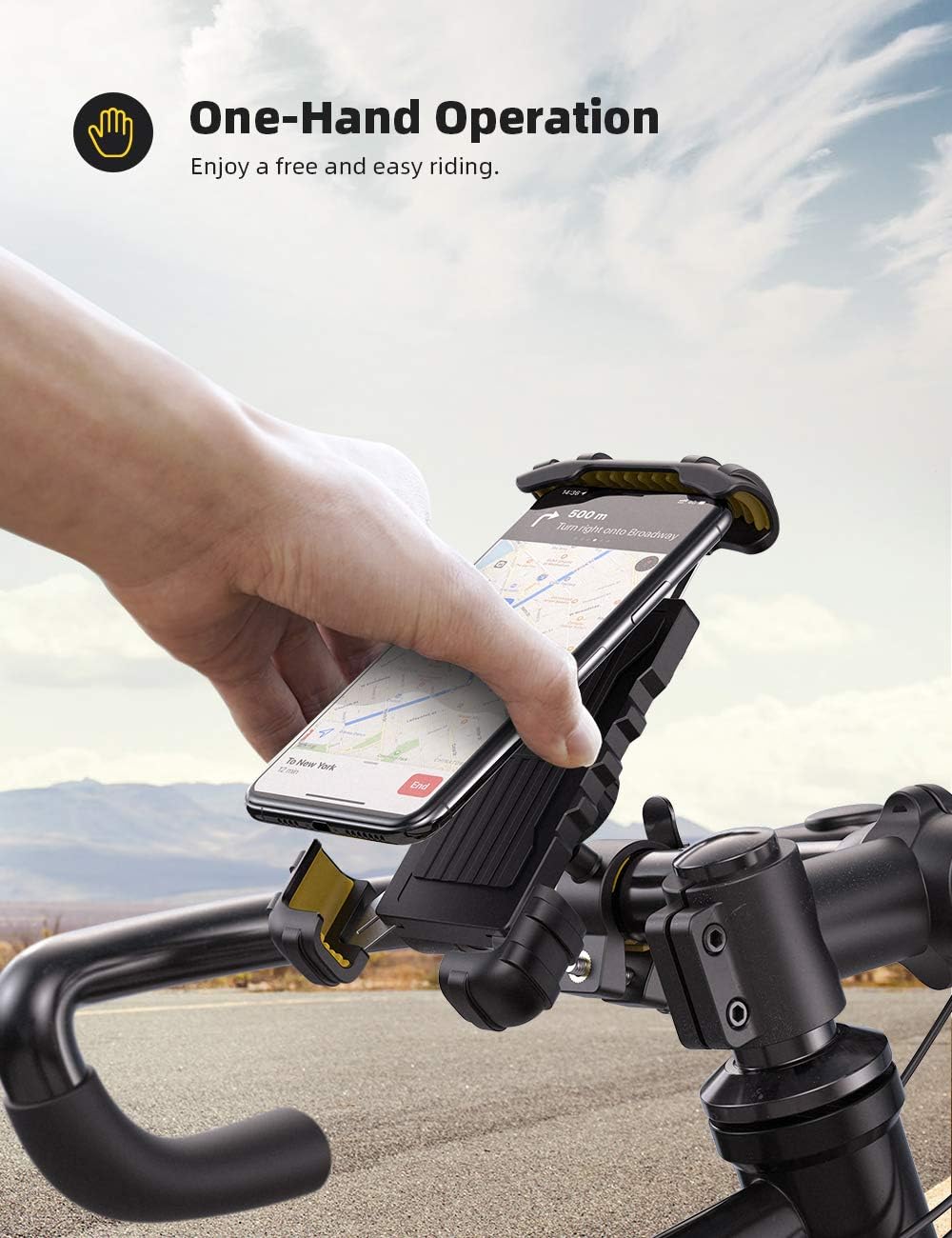 Universal Fahrrad Motorrad Lenkerhalter 360° drehbar fuer Smartphone