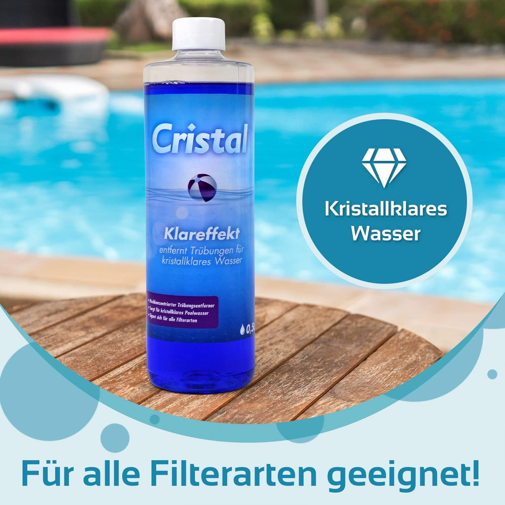 Cristal Klareffekt Truebungsentferner fuer Pool und Whirlpool, fluessig