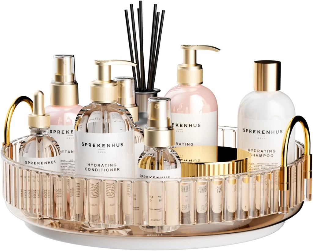 Make-up Organizer 360° drehbar transparent 1 Ebene Kosmetik Aufbewahrung