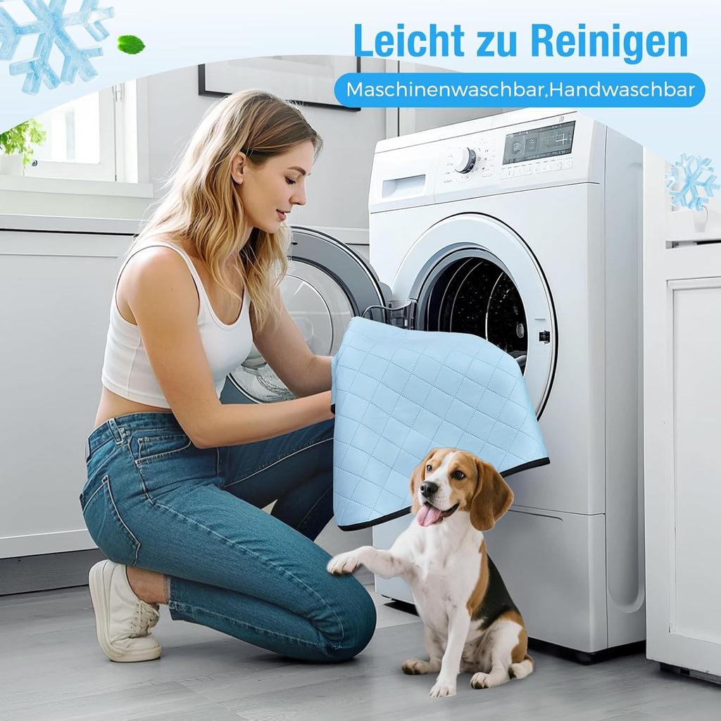 Kuehlmatte fuer Hunde und Katzen 90x60 cm selbstkuehlend wasserdicht rutschfest