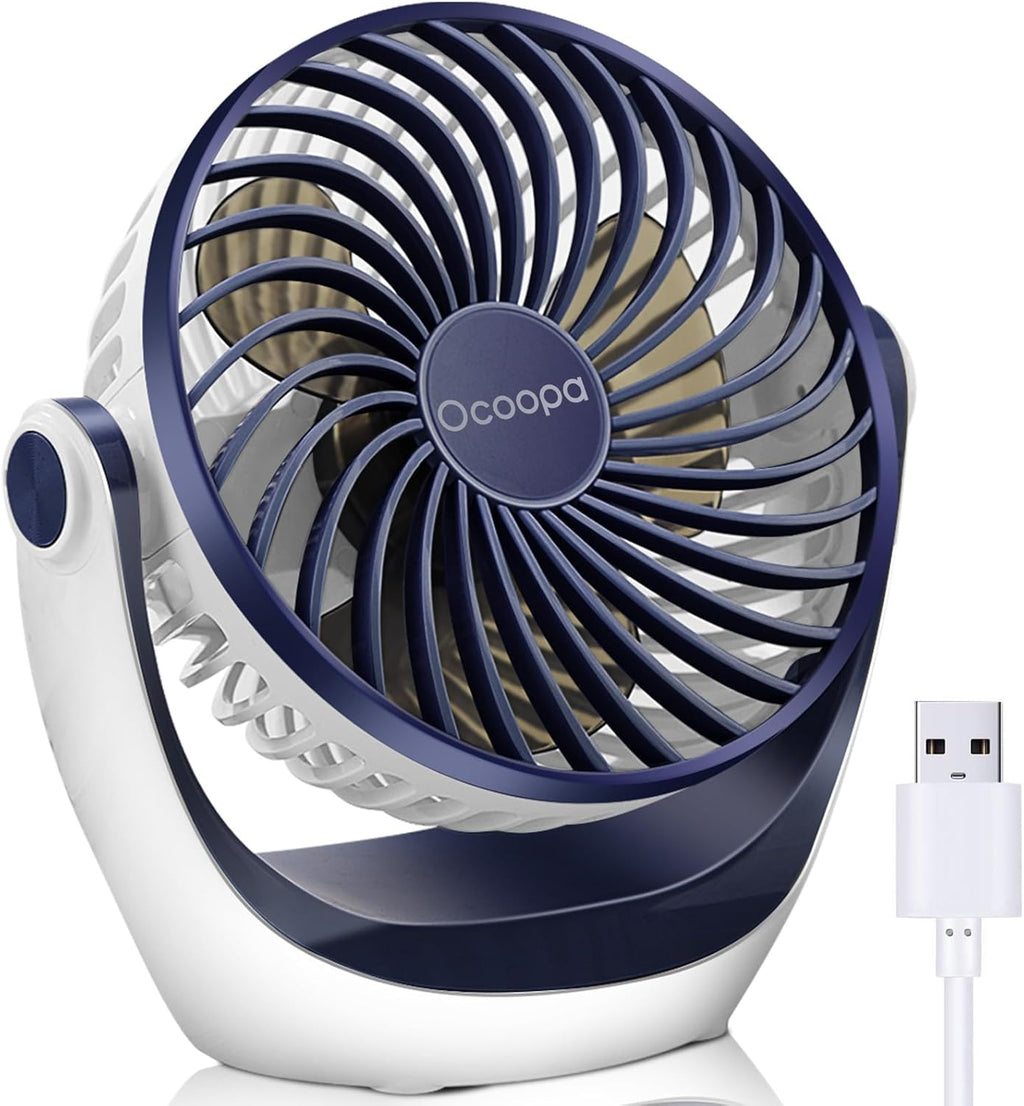 OCOOPA USB Tischventilator 360° drehbar, leise, 3 Geschwindigkeiten, tragbar