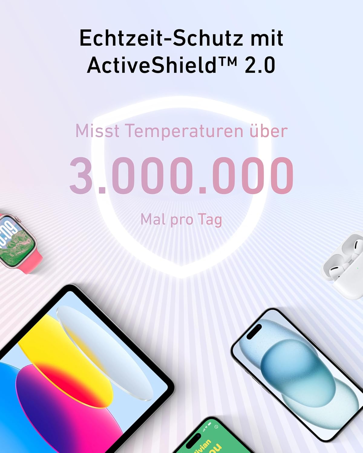 Anker Zolo Powerbank 20000 mAh 30W mit integriertem USB‑C Kabel fuer iPhone 17/16