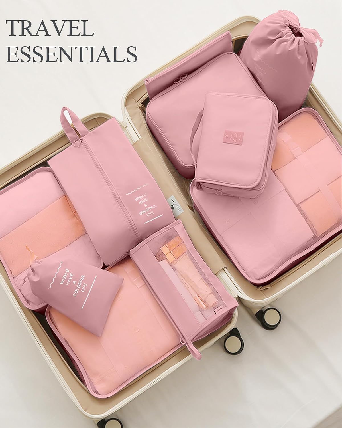 11‑teiliges Koffer Organizer Set Reise Packwuerfel mit Kulturbeutel