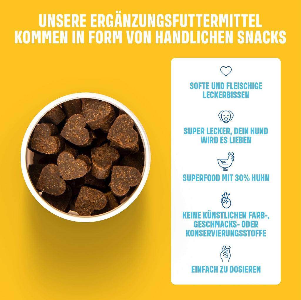 ivvi Multivitamin Hundeleckerli 270 g (60 Stück) mit Huhn, Probiotika, Omega‑3