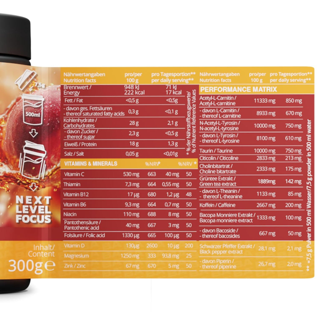 Booster Bubble Blast Energy Drink Pulver 40 Portionen Made in Germany vers