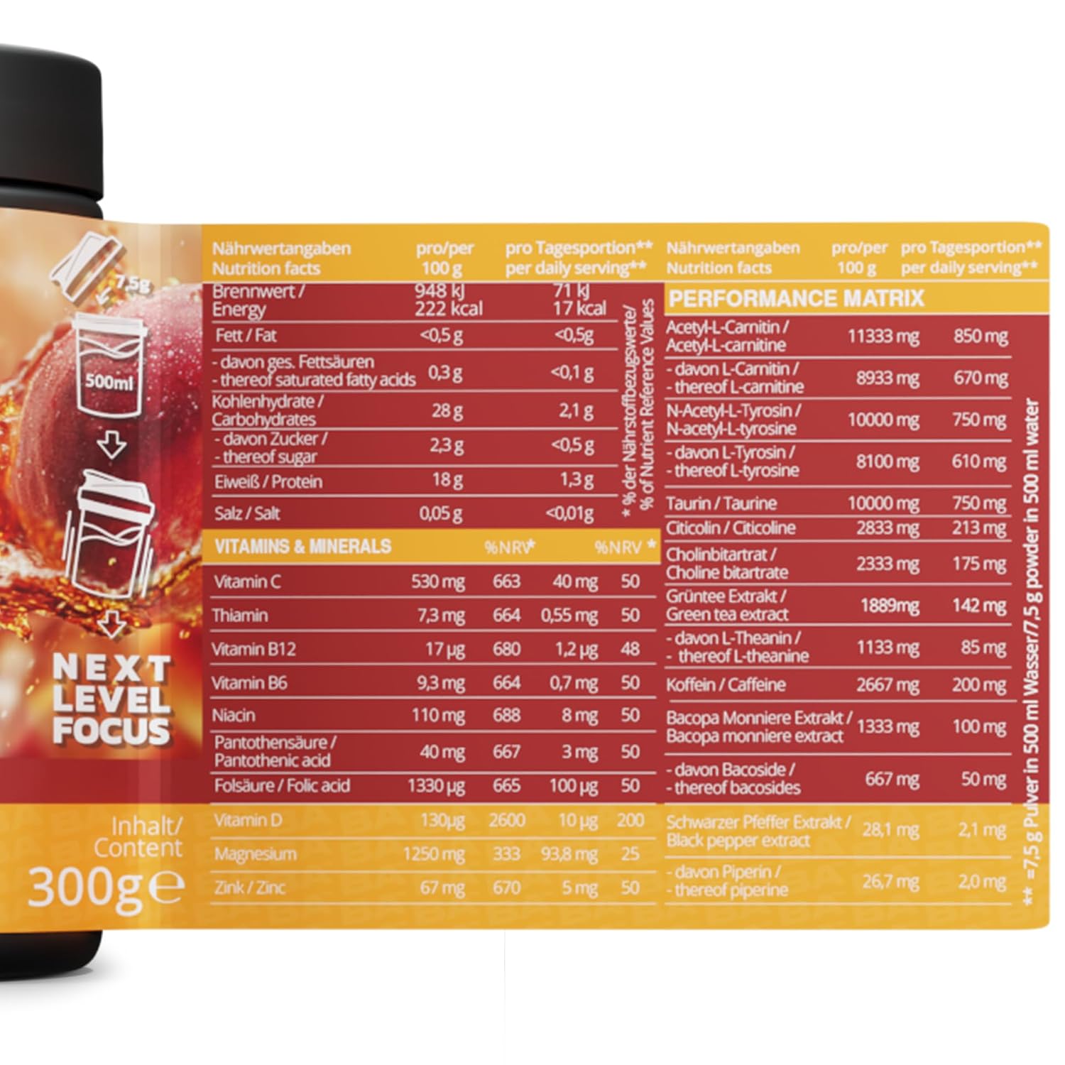 Booster Bubble Blast Energy Drink Pulver 40 Portionen Made in Germany vers