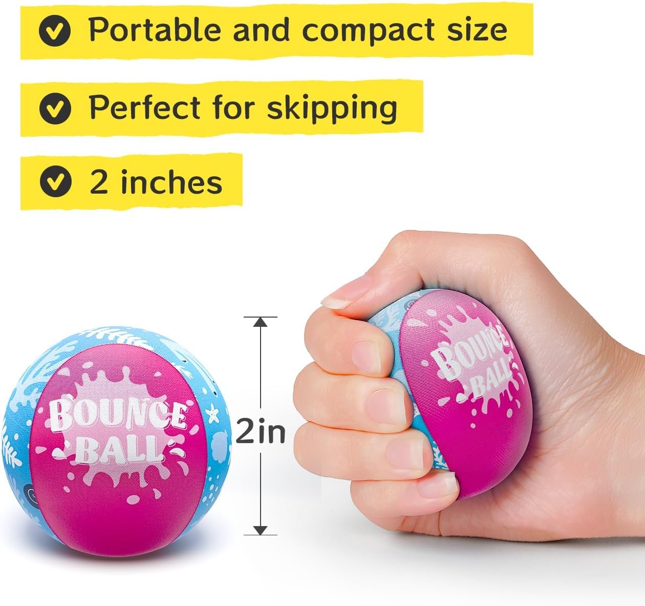 KmmiFF Wasser Sprungball 2er Set Bounce Balls Pool Strand See Wasserspiel Kinder