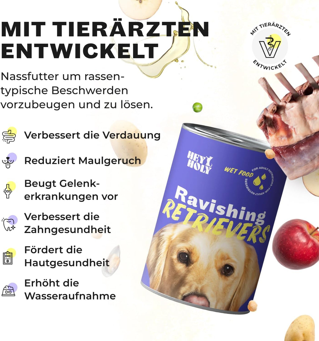 HEY HOLY Nassfutter Minis 6x190 g getreidefrei Forelle verschiedene Sorten