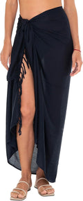 SHU-SHI Sarong Damen Pareo Wickeltuch Strandtuch mit Kokos-Clip leicht