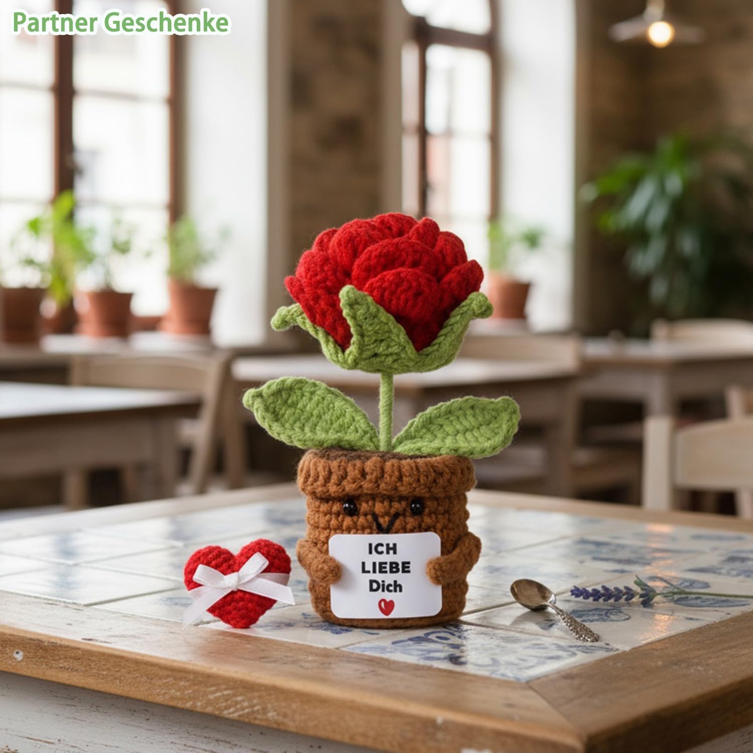 Handgefertigte Rosen Geschenk fuer Paare zur Hochzeitstag Jahrestag
