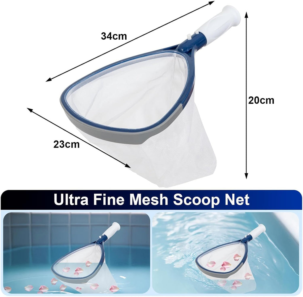 POOLAZA Reinigungsset fuer Pool Spa Whirlpool mit Kescher Buerste 91,5 cm