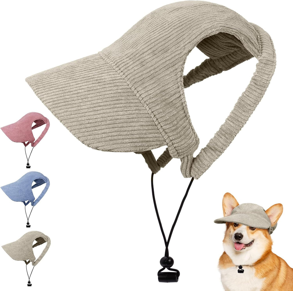 OFFCUP Hunde Baseballmuetze verstellbar mit Ohrloechern XS-XL Blau