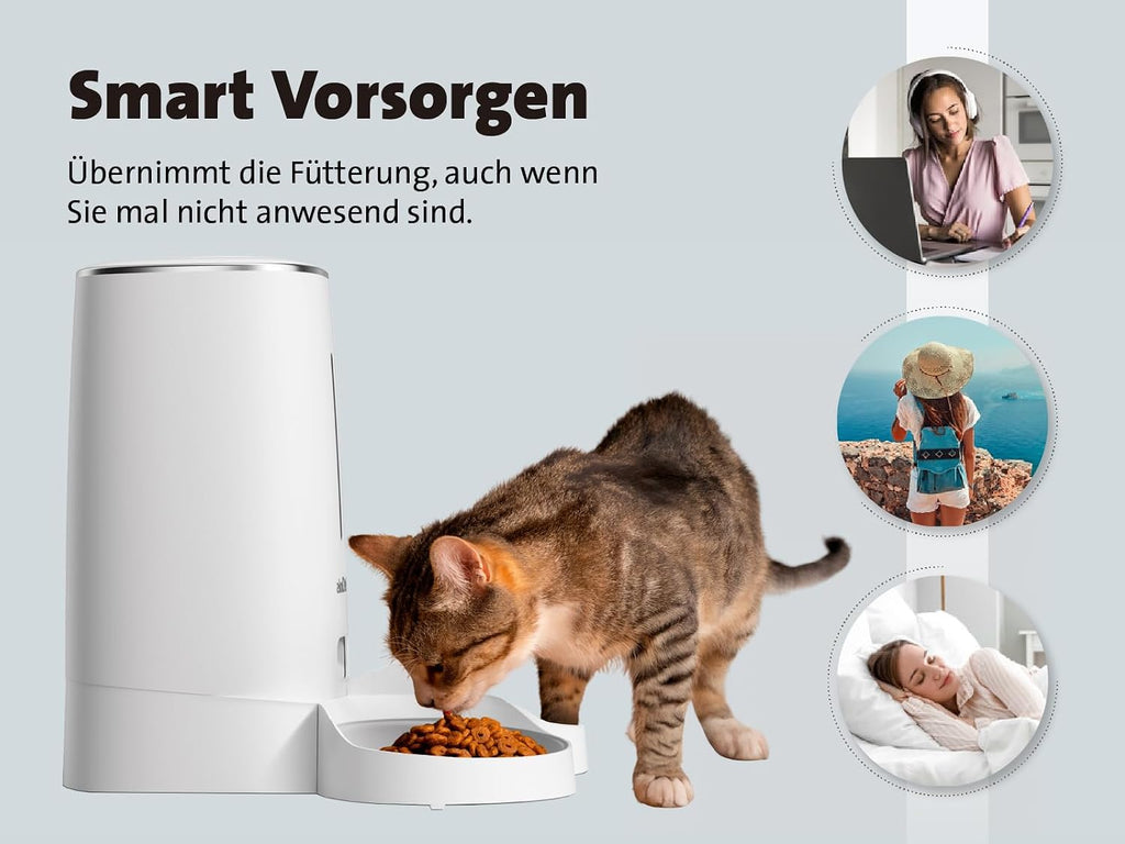 Molly&Cody Trinkbrunnen Spring fuer Katzen und Hunde, Edelstahl, leise Pumpe