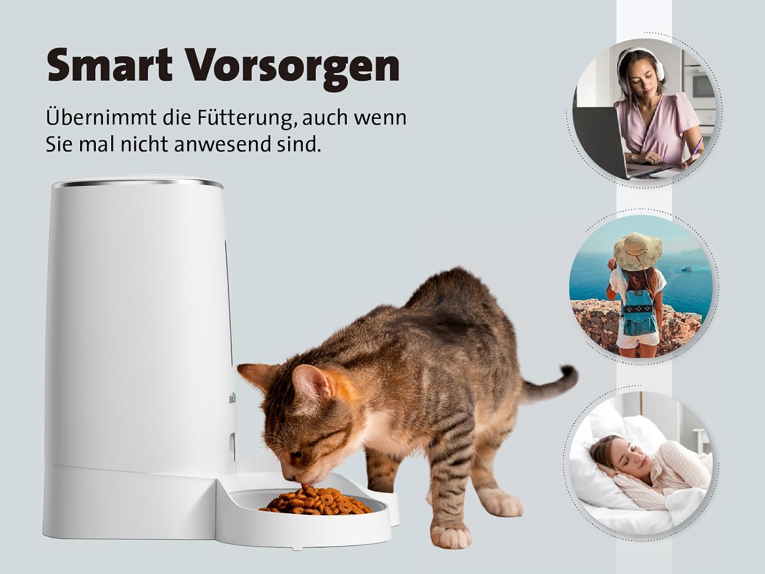 Molly&Cody Trinkbrunnen Spring fuer Katzen und Hunde, Edelstahl, leise Pumpe