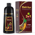 Haarfaerbeshampoo Schwarz 3‑in‑1 fuer Maenner und Frauen graues Haar