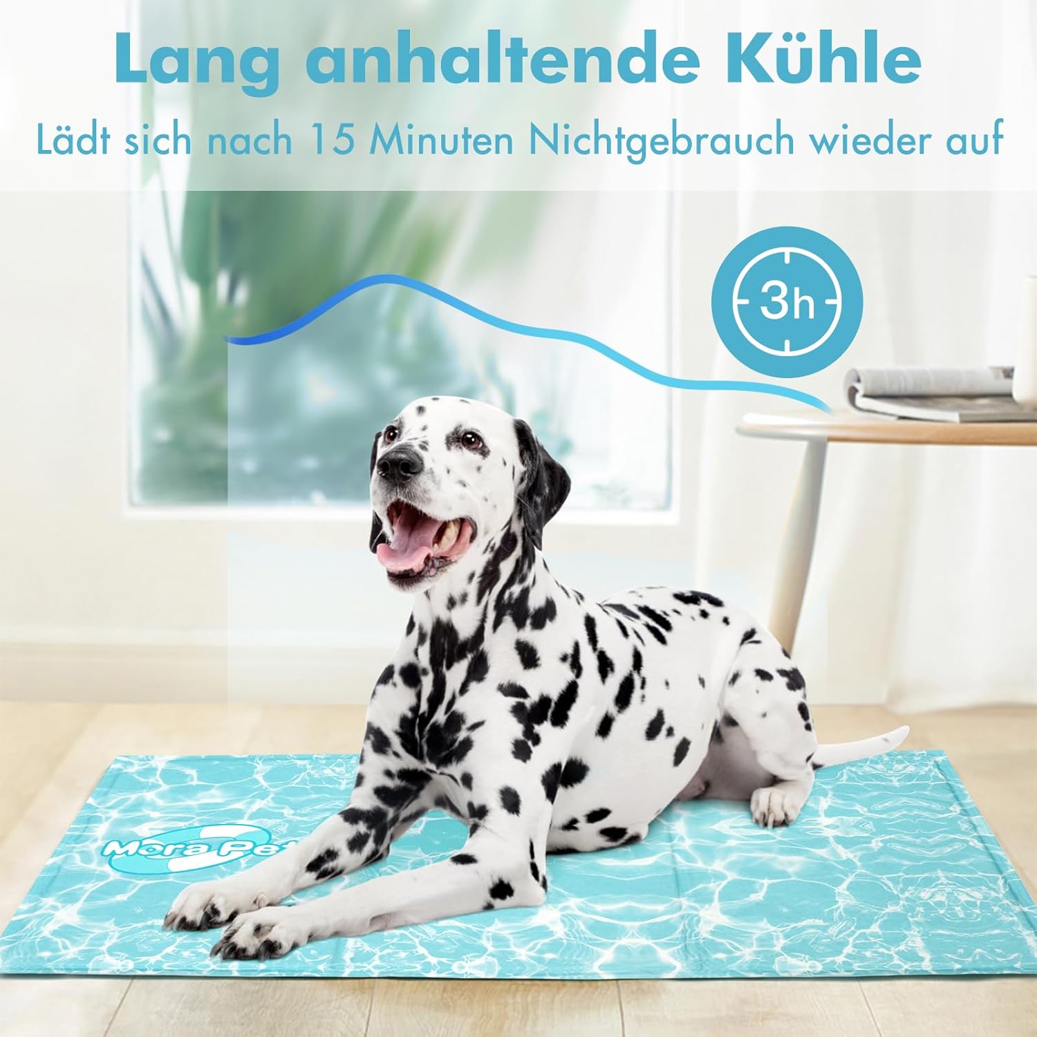 Pawtasy Kuehlmatte fuer Hunde und Katzen S 50x40 cm selbstkuehlendes Gel