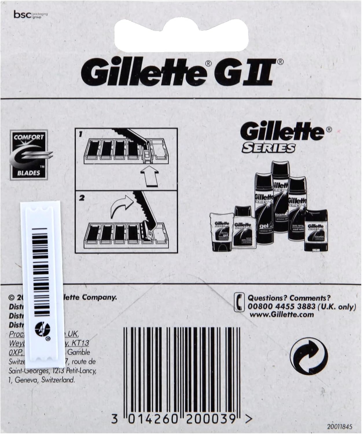 Gillette GII Rasierklingen 10 Stueck Ersatzklingen fuer Herren
