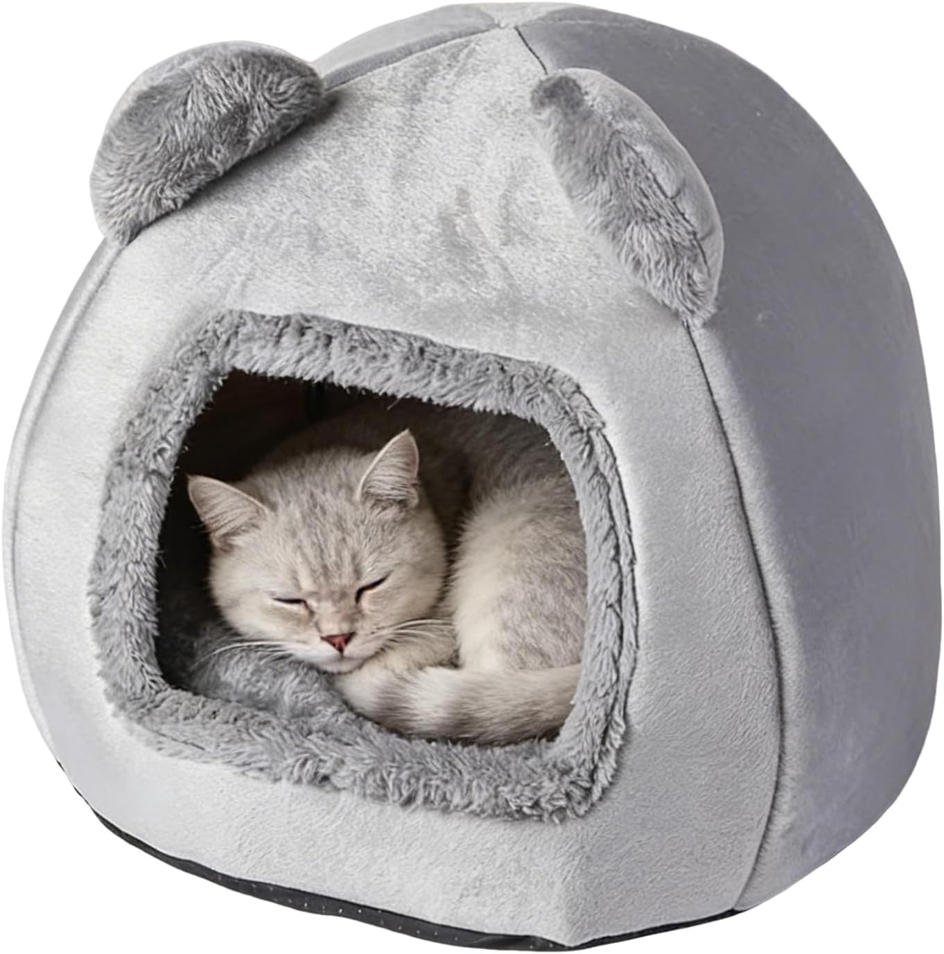 Katzenhöhle mit Kissen 40x40 cm Katzenbett Katzenkorb Kuschelhöhle