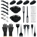NEPAK Haarfaerbepinsel Set 24-teilig mit Schale und verschiedenen Pinseln