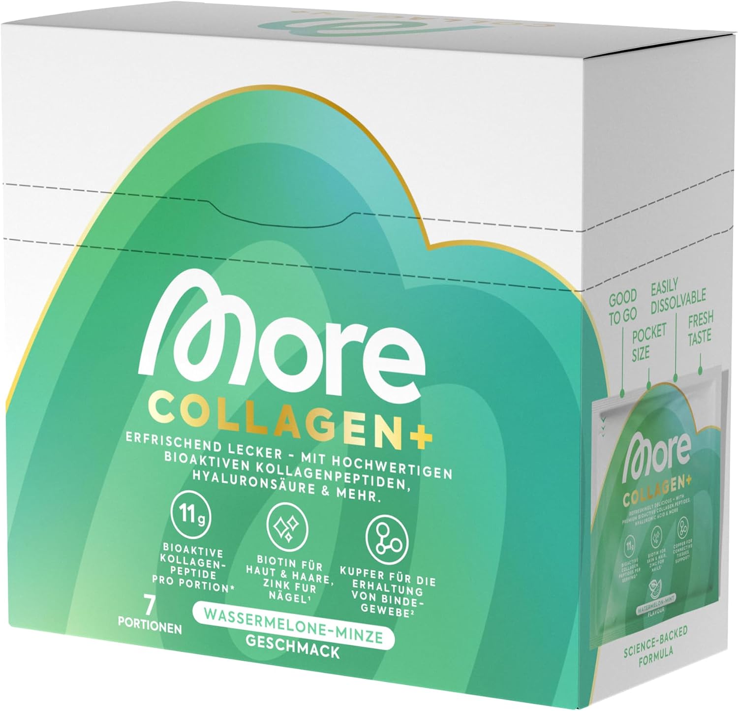 MORE Collagen+ Pulver Watermelon Mint Kollagen Hyaluron Vitamine