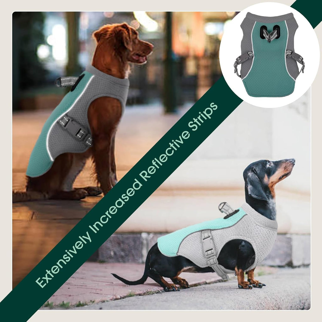 Kuoser Kuehlweste Hund verstellbar reflektierend 48cm-110cm Sommer Outdoor