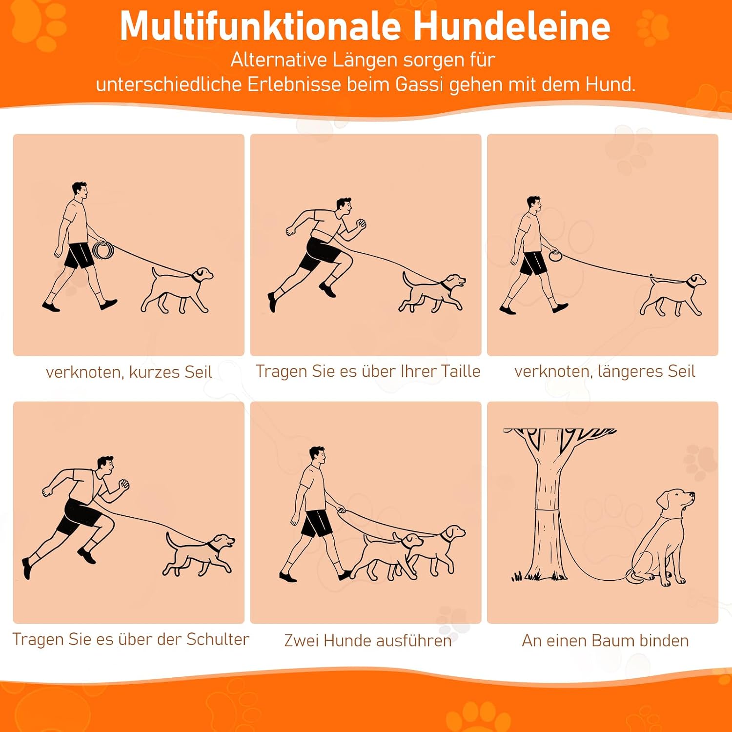Aystkniet verstellbare Hundeleine 12 mm Nylon reflektierend 2m-3m