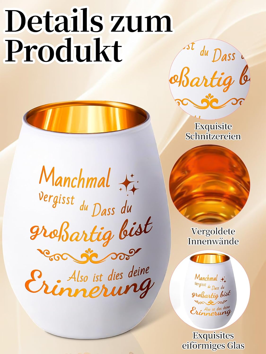 Windlicht mit Gravur verschiedene Farben Glas Windlichter Spruch Geschenk fuer Fr
