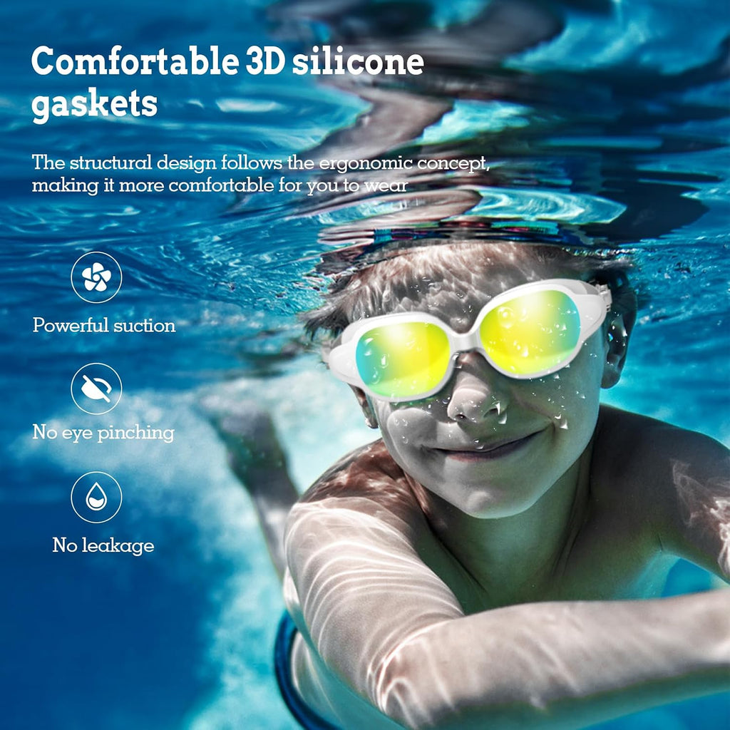 Schwimmbrille Unisex Einstellbar Anti-Fog UV-Schutz Wasserdicht