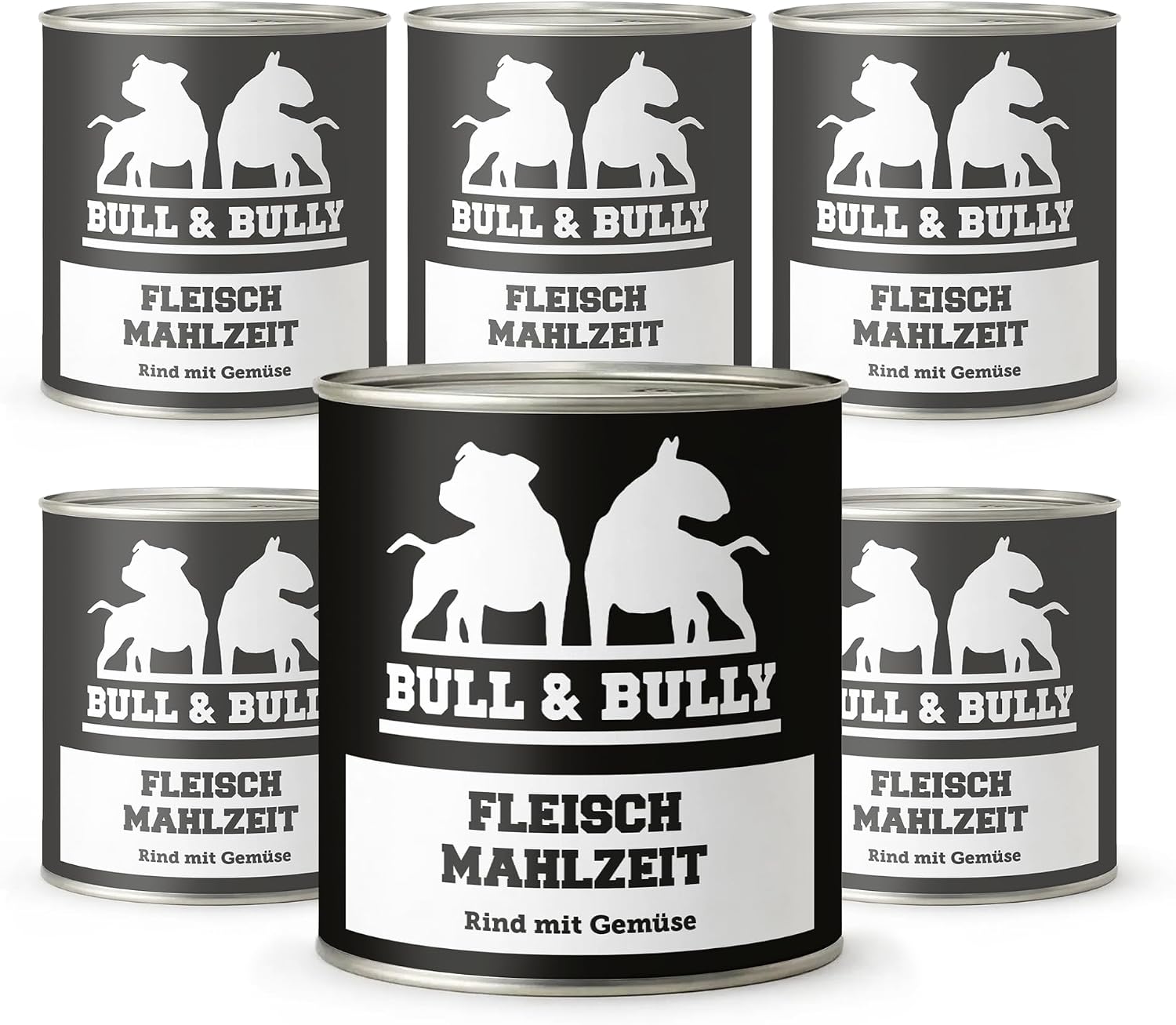 BULL & BULLY Nassfutter Rind mit Gemüse 91% Fleisch für aktive Hunde