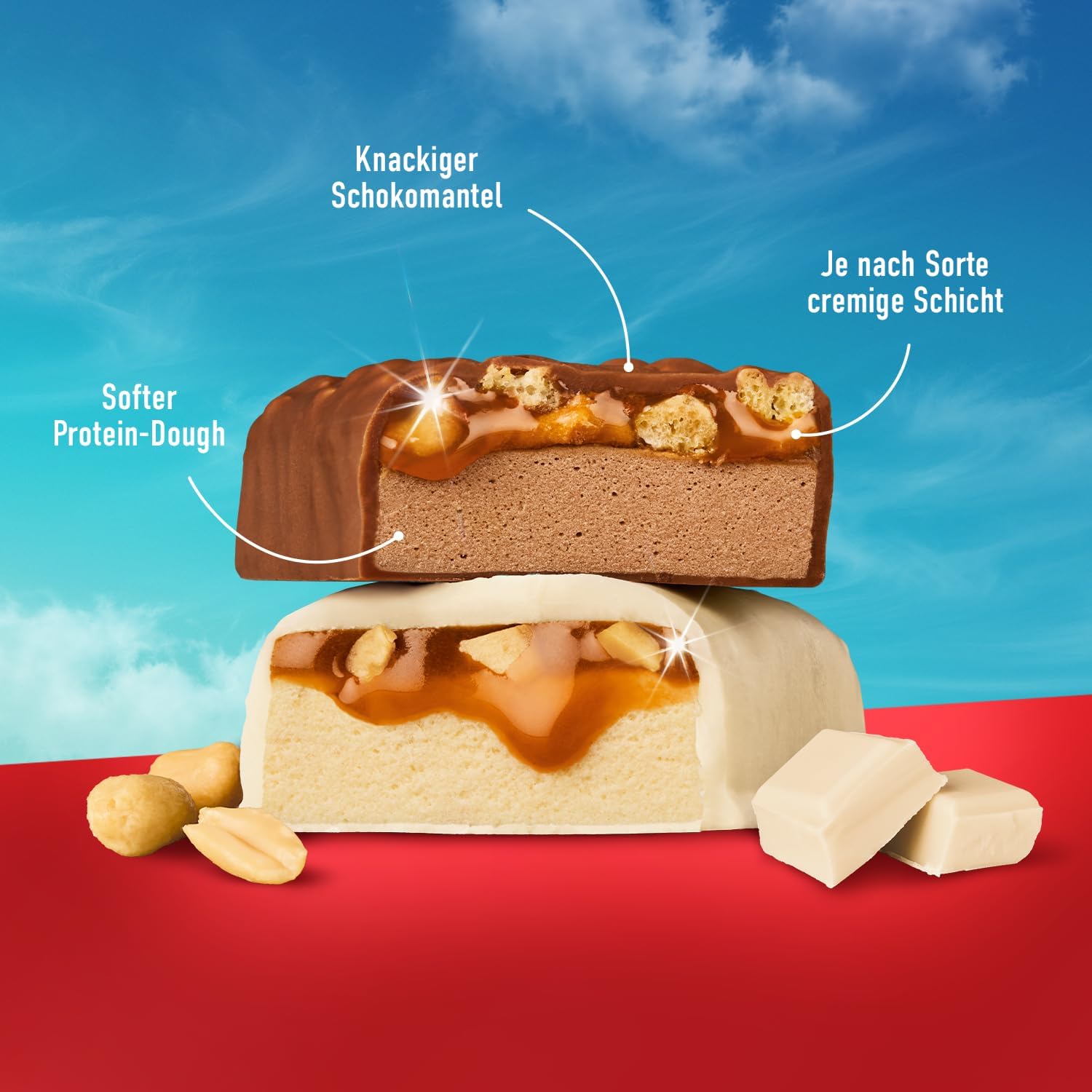 MORE Soft Protein Bar 10 x - Milky Candy Cream, verschiedene Sorten
