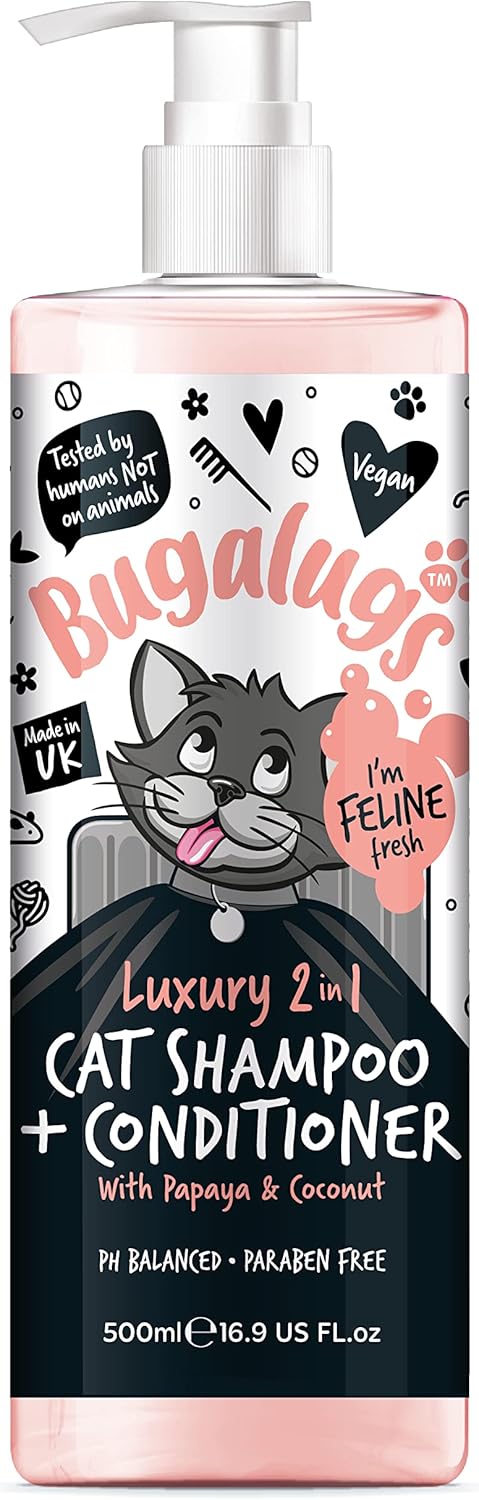 Bugalugs Katzenshampoo mit Conditioner 2in1 500 ml Pumpspender