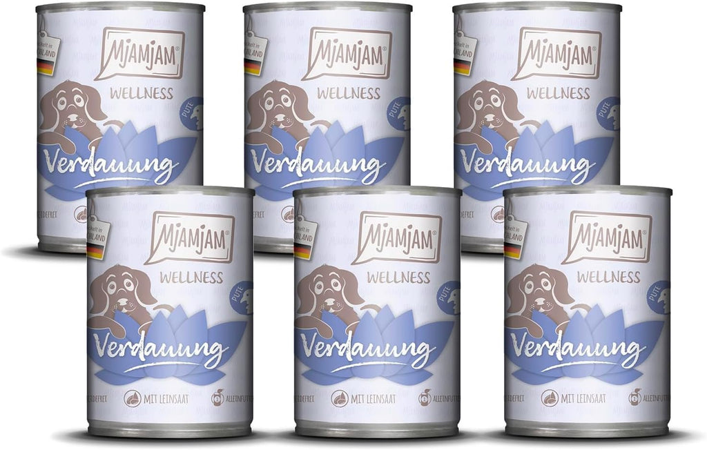 MjAMjAM Nassfutter Hund Pute getreidefrei Verdauung 6x200g