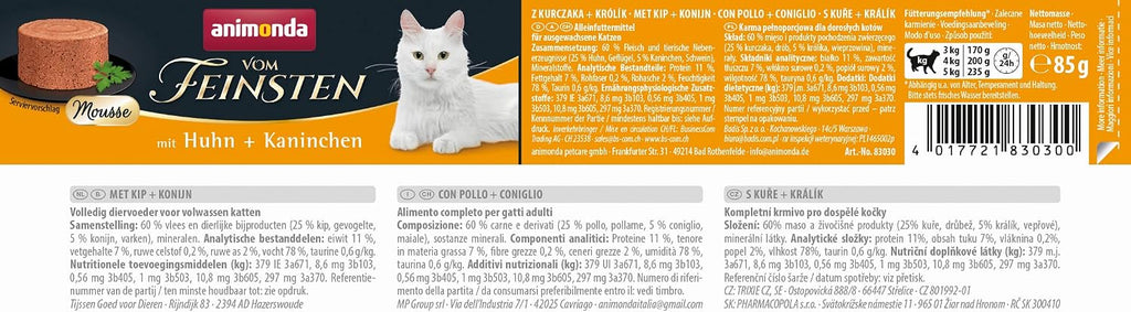 Katzenfutter Mousse-Vielfalt 12er-72er Pack verschiedene Sorten