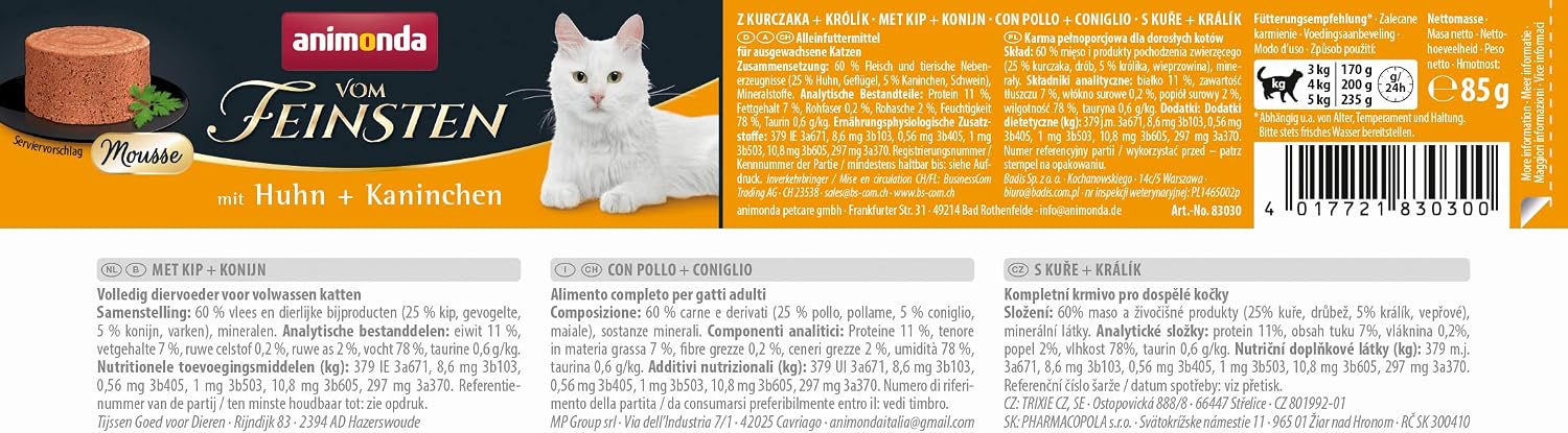 Katzenfutter Mousse-Vielfalt 12er-72er Pack verschiedene Sorten
